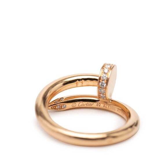 Cartier 18K Pink Gold Diamond D CARTIER 18k Gold Diamond Ring #49